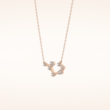 0.111 TCW Round Cut Moissanite Sagittarius Zodiac Constellation Necklace