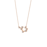 0.111 TCW Round Lab Grown Diamond Sagittarius Zodiac Constellation Necklace
