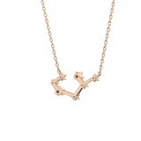 0.111 TCW Round Lab Grown Diamond Sagittarius Zodiac Constellation Necklace