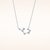 0.111 TCW Round Cut Moissanite Sagittarius Zodiac Constellation Necklace