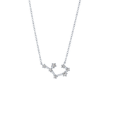 0.111 TCW Round Lab Grown Diamond Sagittarius Zodiac Constellation Necklace