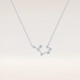 0.111 TCW Round Cut Moissanite Sagittarius Zodiac Constellation Necklace