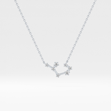 0.111 TCW Round Lab Grown Diamond Sagittarius Zodiac Constellation Necklace