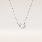 0.111 TCW Round Cut Moissanite Sagittarius Zodiac Constellation Necklace