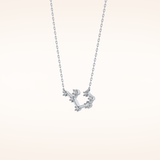 0.111 TCW Round Cut Moissanite Sagittarius Zodiac Constellation Necklace