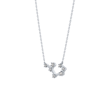 0.111 TCW Round Lab Grown Diamond Sagittarius Zodiac Constellation Necklace