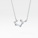 0.111 TCW Round Lab Grown Diamond Sagittarius Zodiac Constellation Necklace