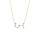 0.085 TCW Round Lab Grown Diamond Scorpio Zodiac Constellation Necklace