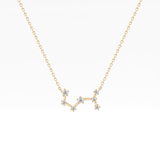 0.085 TCW Round Lab Grown Diamond Scorpio Zodiac Constellation Necklace