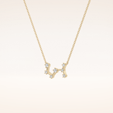 0.085 TCW Round Cut Moissanite Scorpio Zodiac Constellation Necklace