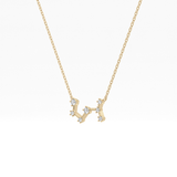 0.085 TCW Round Lab Grown Diamond Scorpio Zodiac Constellation Necklace