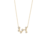 0.085 TCW Round Lab Grown Diamond Scorpio Zodiac Constellation Necklace