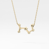 0.085 TCW Round Lab Grown Diamond Scorpio Zodiac Constellation Necklace