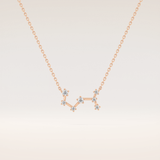 0.085 TCW Round Cut Moissanite Scorpio Zodiac Constellation Necklace