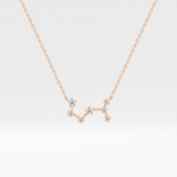 0.085 TCW Round Lab Grown Diamond Scorpio Zodiac Constellation Necklace