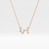 0.085 TCW Round Lab Grown Diamond Scorpio Zodiac Constellation Necklace