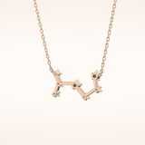 0.085 TCW Round Cut Moissanite Scorpio Zodiac Constellation Necklace