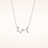 0.085 TCW Round Cut Moissanite Scorpio Zodiac Constellation Necklace