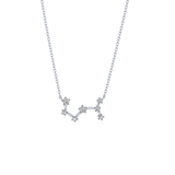 0.085 TCW Round Lab Grown Diamond Scorpio Zodiac Constellation Necklace