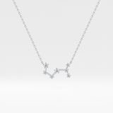 0.085 TCW Round Lab Grown Diamond Scorpio Zodiac Constellation Necklace