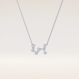 0.085 TCW Round Cut Moissanite Scorpio Zodiac Constellation Necklace