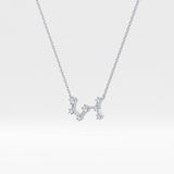 0.085 TCW Round Lab Grown Diamond Scorpio Zodiac Constellation Necklace