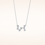 0.085 TCW Round Cut Moissanite Scorpio Zodiac Constellation Necklace
