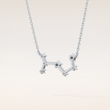 0.085 TCW Round Cut Moissanite Scorpio Zodiac Constellation Necklace