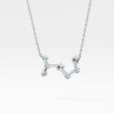 0.085 TCW Round Lab Grown Diamond Scorpio Zodiac Constellation Necklace