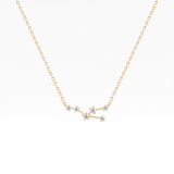 0.062 TCW Round Lab Grown Diamond Taurus Zodiac Constellation Necklace