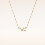 0.062 TCW Round Cut Moissanite Taurus Zodiac Constellation Necklace