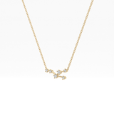 0.062 TCW Round Lab Grown Diamond Taurus Zodiac Constellation Necklace