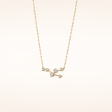 0.062 TCW Round Cut Moissanite Taurus Zodiac Constellation Necklace