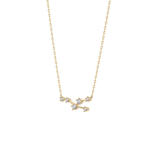 0.062 TCW Round Lab Grown Diamond Taurus Zodiac Constellation Necklace