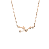 0.062 TCW Round Lab Grown Diamond Taurus Zodiac Constellation Necklace