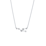 0.062 TCW Round Lab Grown Diamond Taurus Zodiac Constellation Necklace