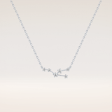 0.062 TCW Round Cut Moissanite Taurus Zodiac Constellation Necklace