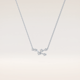 0.062 TCW Round Cut Moissanite Taurus Zodiac Constellation Necklace