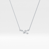 0.062 TCW Round Lab Grown Diamond Taurus Zodiac Constellation Necklace