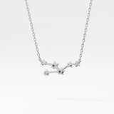 0.062 TCW Round Lab Grown Diamond Taurus Zodiac Constellation Necklace