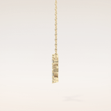 0.103 TCW Round Cut Moissanite Virgo Zodiac Constellation Necklace