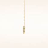 0.103 TCW Round Cut Moissanite Virgo Zodiac Constellation Necklace