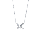 0.103 TCW Round Lab Grown Diamond Virgo Zodiac Constellation Necklace