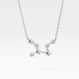 0.103 TCW Round Lab Grown Diamond Virgo Zodiac Constellation Necklace