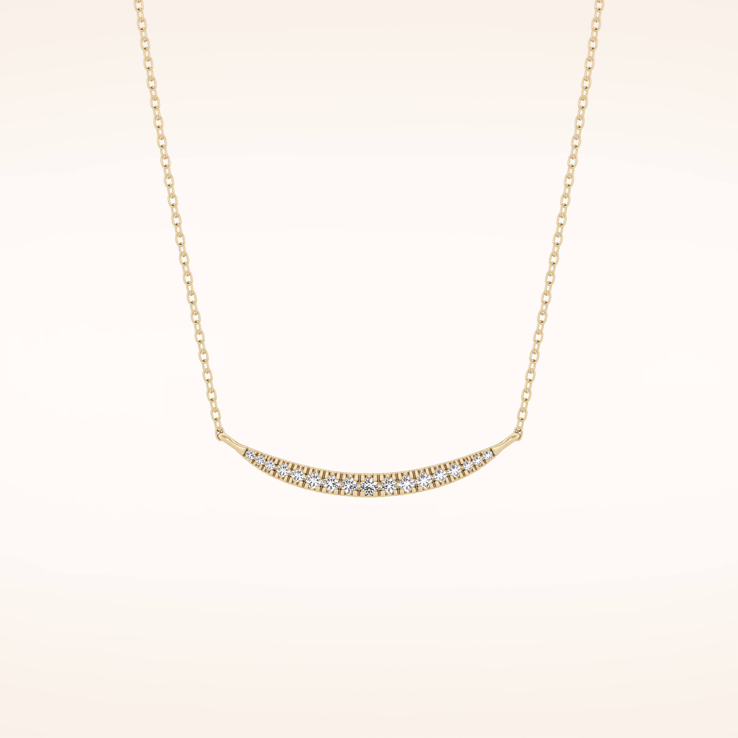 0.091 TCW Round Cut Moissanite Multiple Stone Necklace