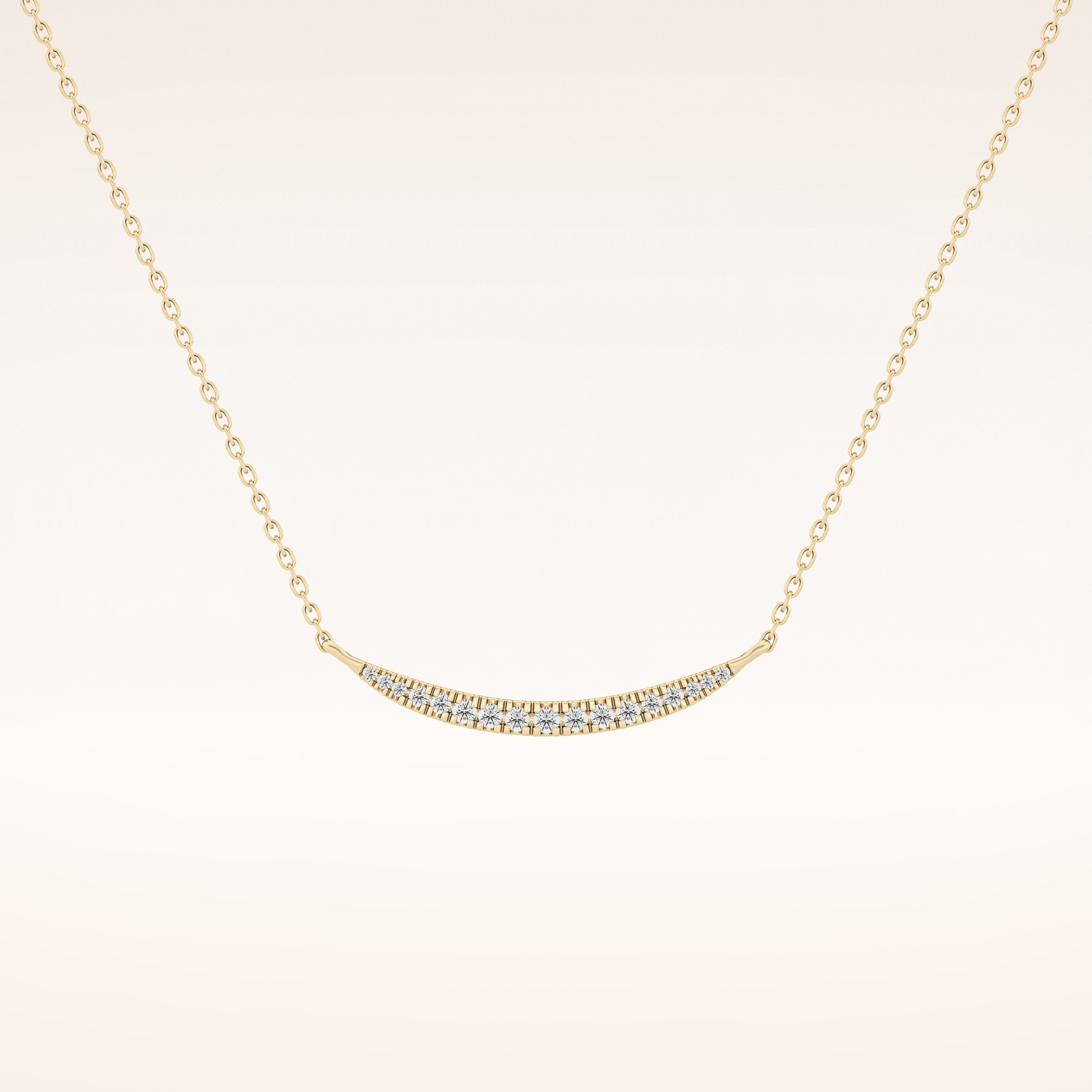 0.091 TCW Round Cut Moissanite Multiple Stone Necklace
