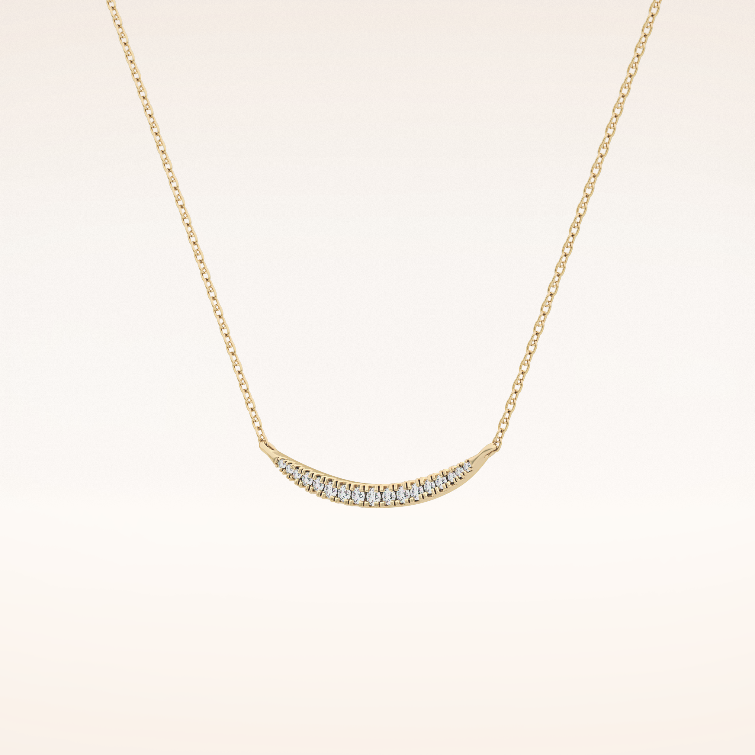 0.091 TCW Round Cut Moissanite Multiple Stone Necklace