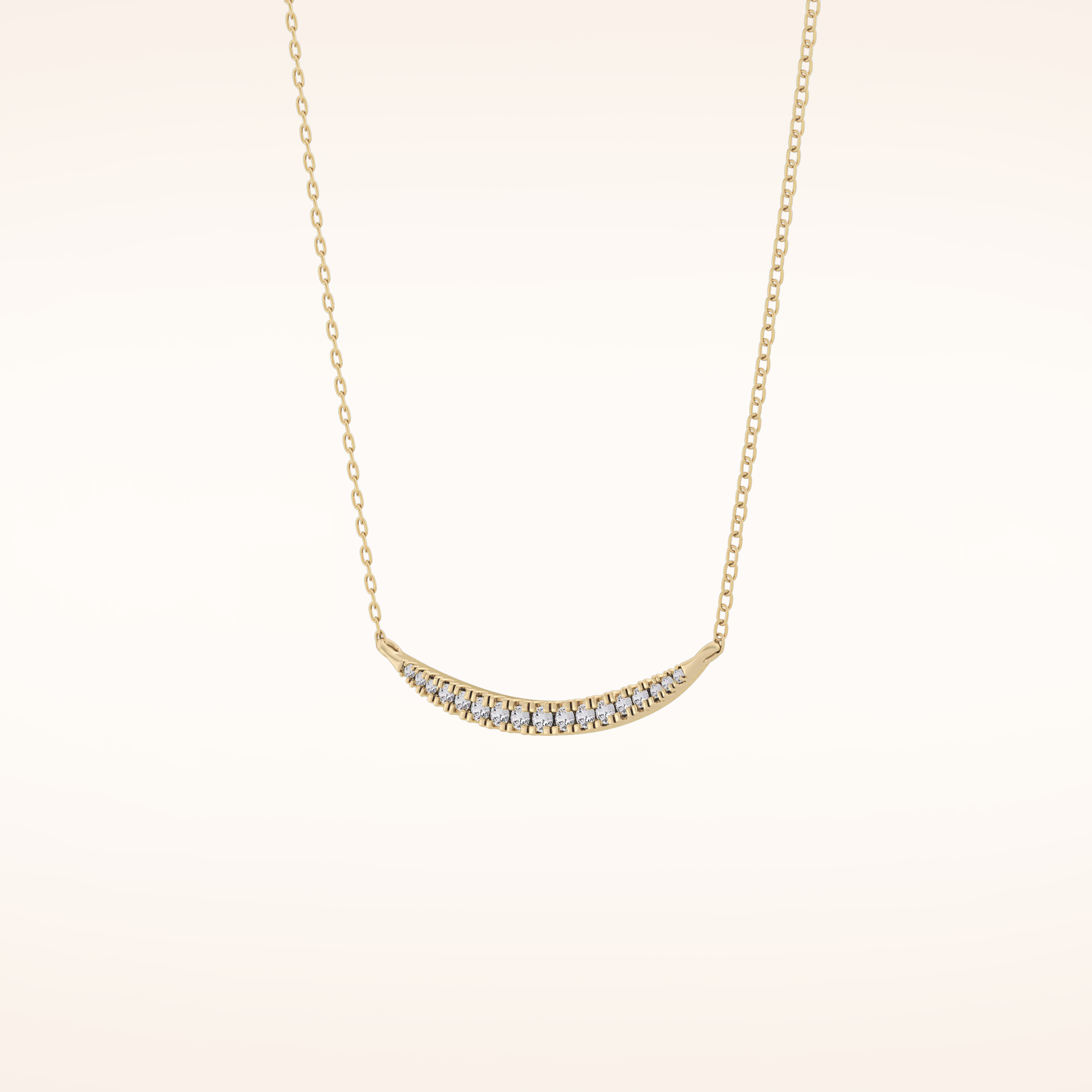 0.091 TCW Round Cut Moissanite Multiple Stone Necklace