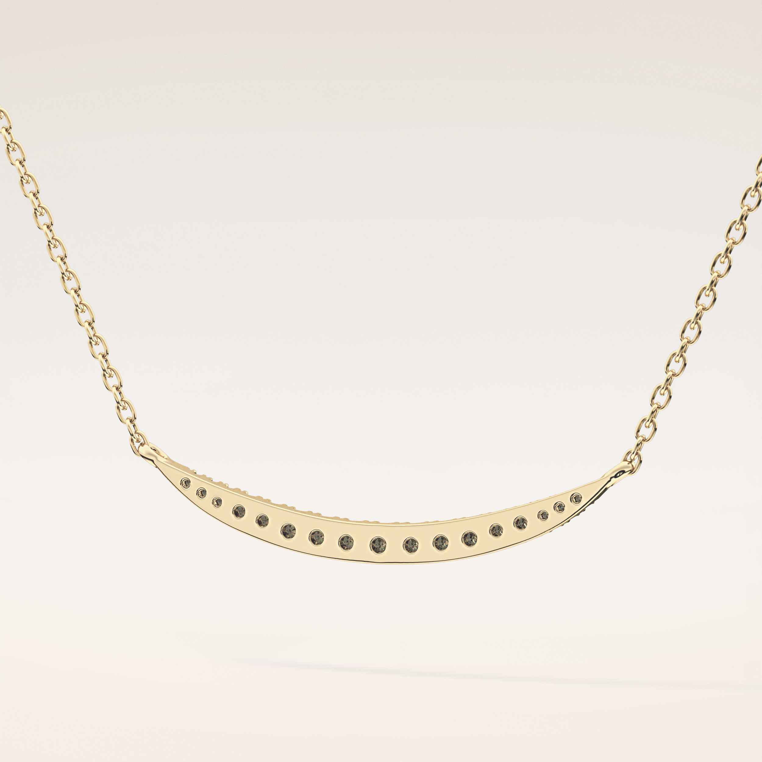 0.091 TCW Round Cut Moissanite Multiple Stone Necklace