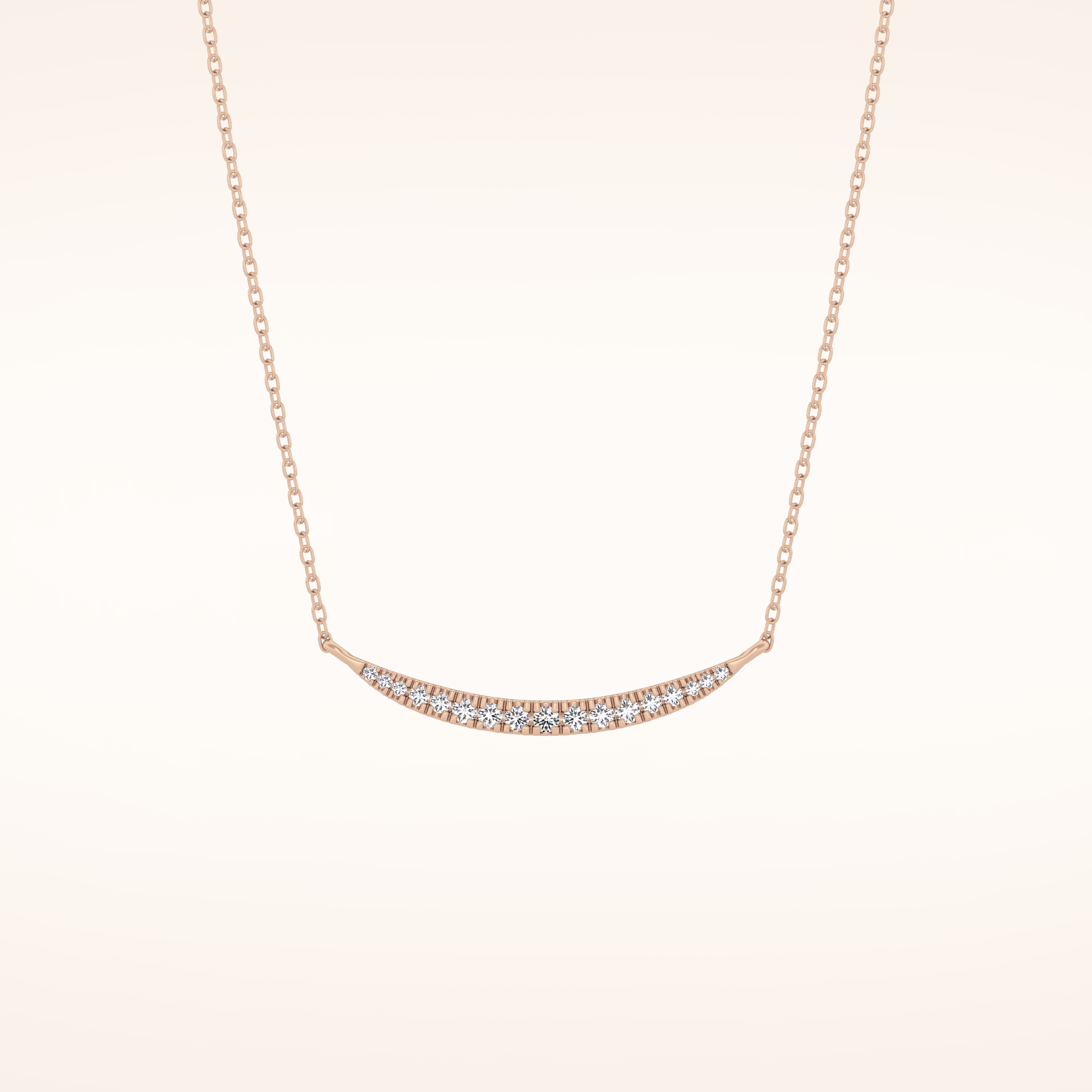 0.091 TCW Round Cut Moissanite Multiple Stone Necklace